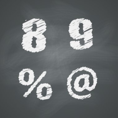 Kara tahta sayı ve işaretler