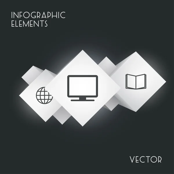 Cubo Infografías — Archivo Imágenes Vectoriales