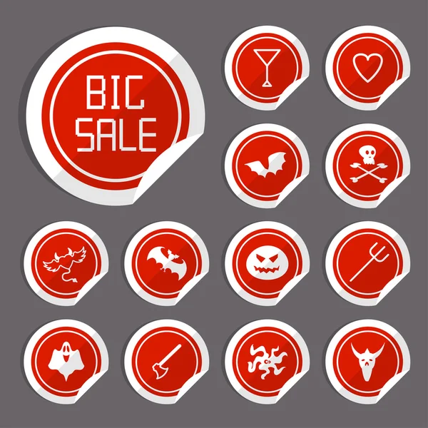 Halloween Sale Stickers — Stock Vector