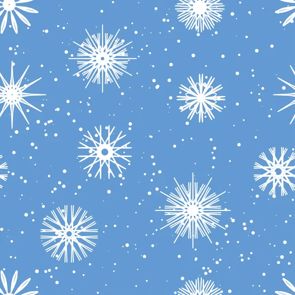 Snowflakes Seamless Pattern — Stock Vector