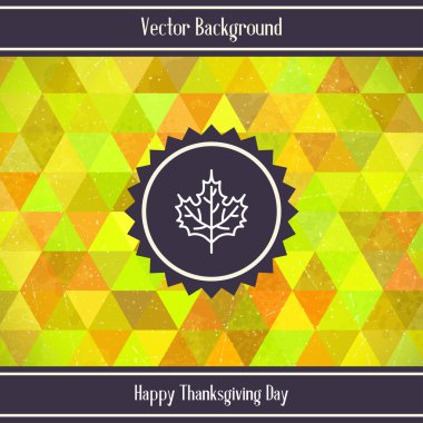Şükran günü üçgenler arka plan