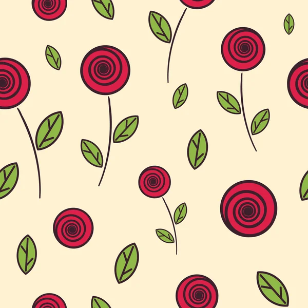 Roses Seamless Pattern — Stock Vector