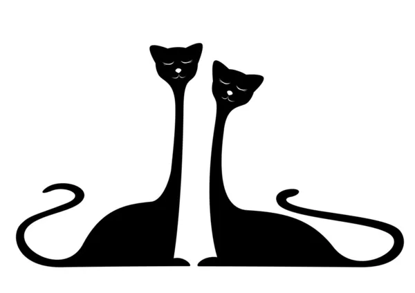 Gatos negros — Vector de stock