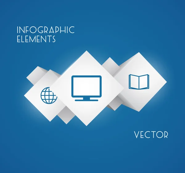 Cubo Infografías — Archivo Imágenes Vectoriales