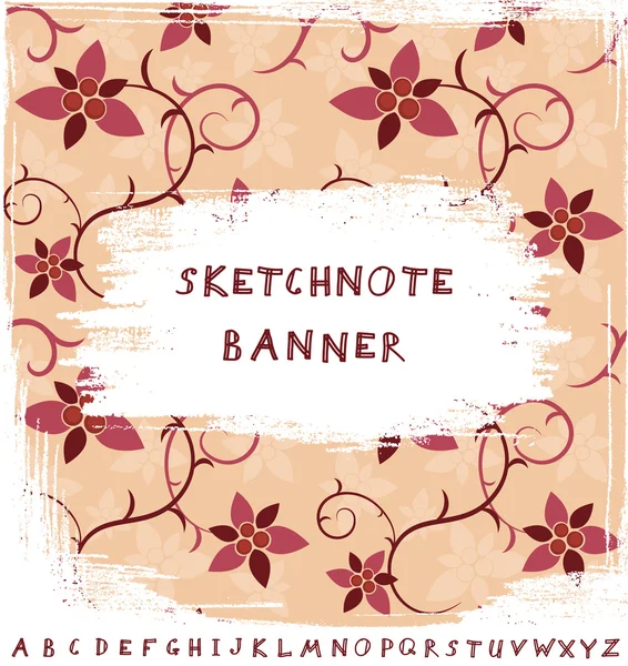 Banner Sketchnote — Vetor de Stock