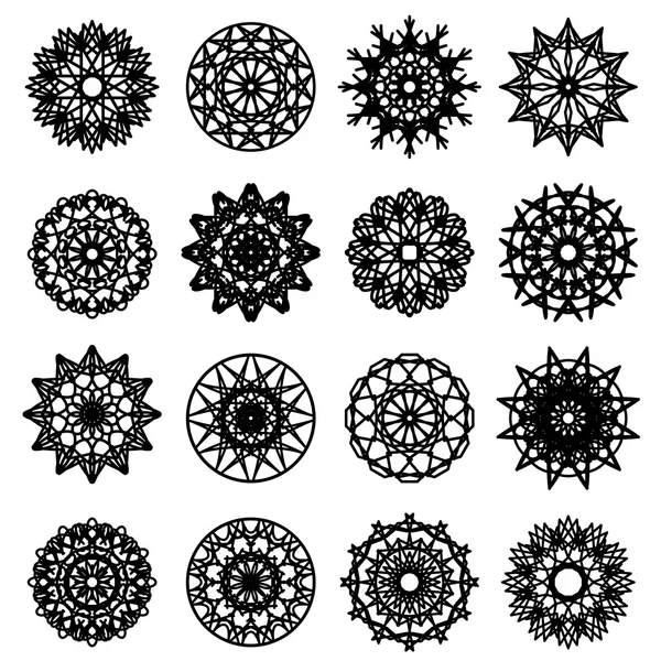 Round Ornament Set — Stock Vector