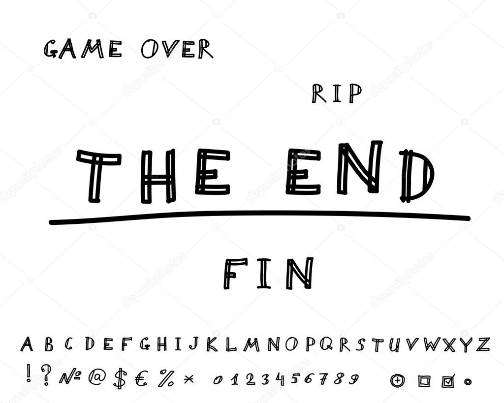 Game over. Hand drawn. Vector eps8