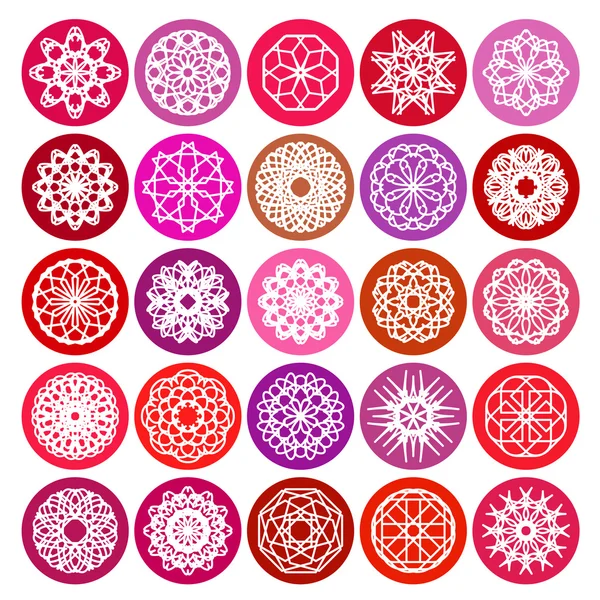 Round Ornament Set — Stock Vector