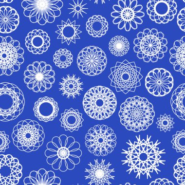 yuvarlak süsleme kar tanesi desen