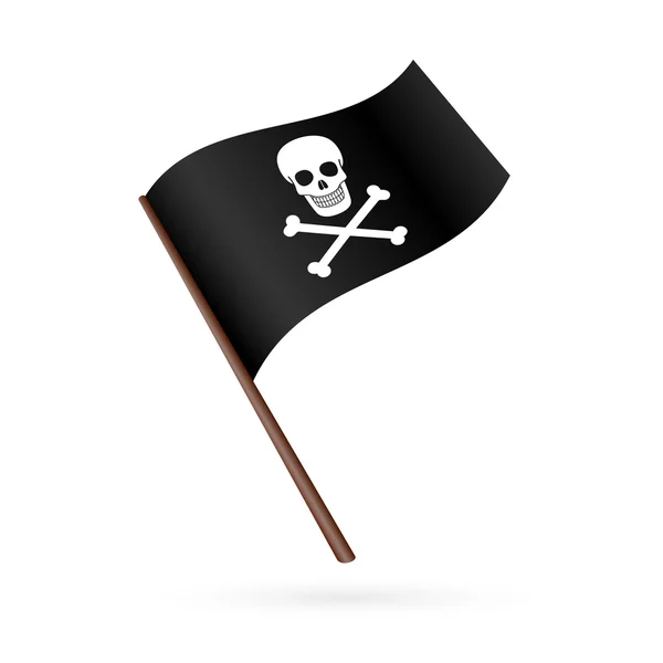 Pirate vlag, pictogram — Stockvector