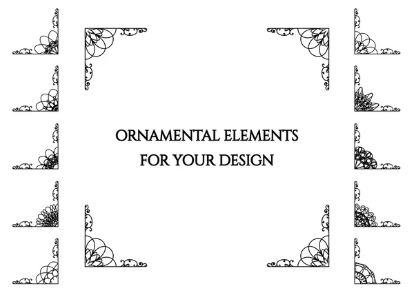 Calligrafische vormgevingselementen — Stockvector