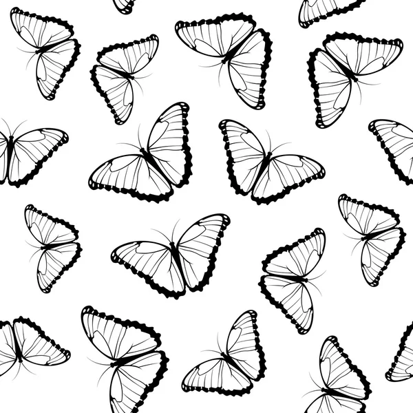 Papillons Modèle sans couture — Image vectorielle