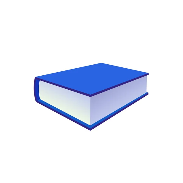 Vector Perspective Icon of Thick Blue Book — 스톡 벡터