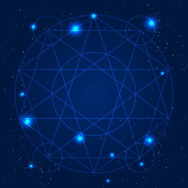 Vektör sihirli geometri işareti