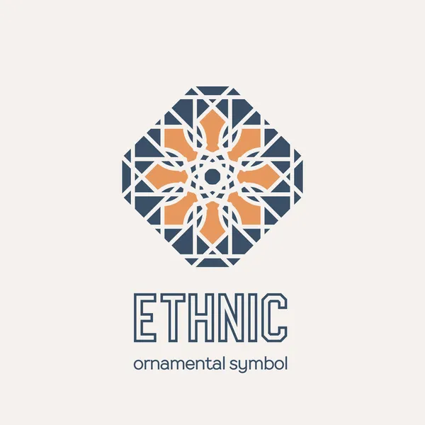 Vector Mosaic Ethnic Emblem — Stock Vector