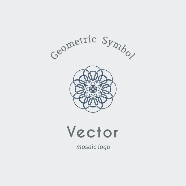 Vektorový asijský lineární geometrický symbol — Stockový vektor