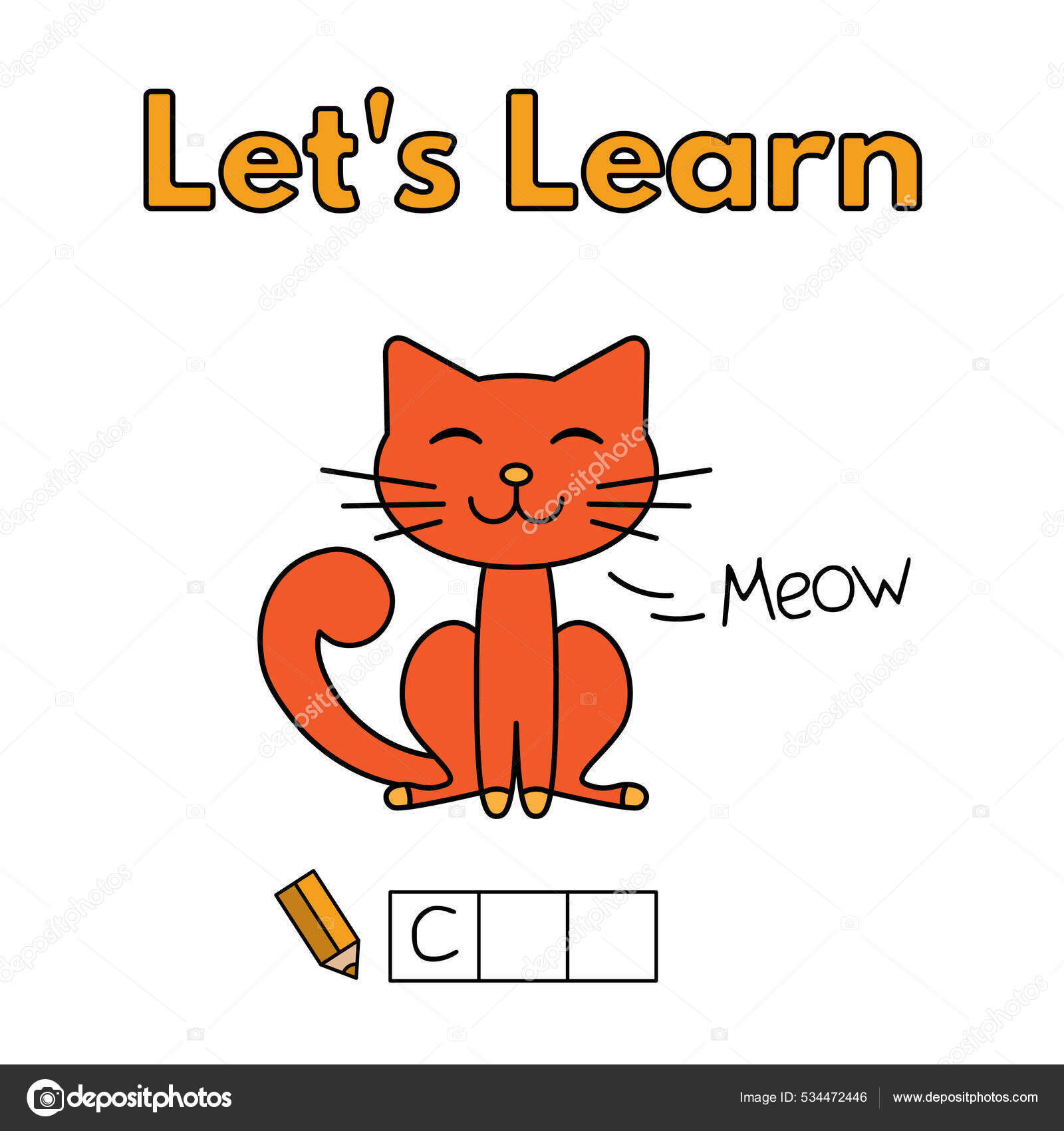 Cartoon Cat Education Game for Kids Stock Vector Image by ©Roman_Volkov 534472446