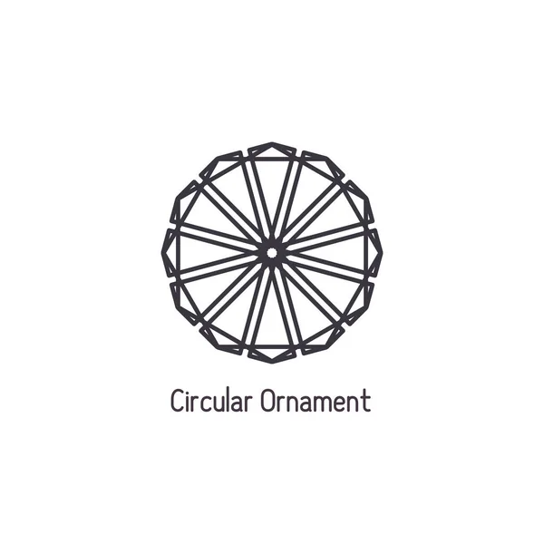 Emblema linear circular geométrico vetorial —  Vetores de Stock