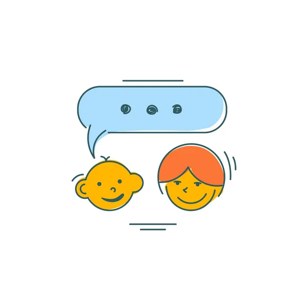 Chattering couple character design — Image vectorielle