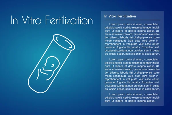 In Vitro megtermékenyítési háttér. Fetus tesztcső Jogdíjmentes Stock Vektorok