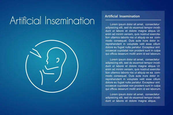 In Vitro bemesting Achtergrond met foetus — Stockvector