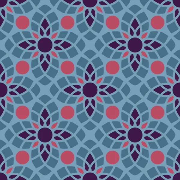 Разноцветный арабский бесшовный узор мозаики Стоковый вектор