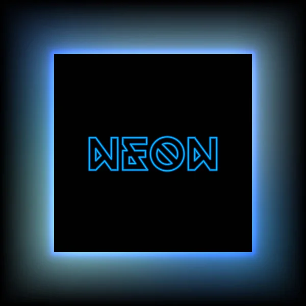 Vector Blauer Neon Hintergrund — Stockvektor