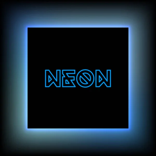 Vektor kék neon háttér Stock Vektor