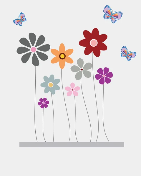 Blumentapete mit kleinen Blumen — Stockvektor