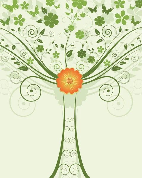 Floral achtergrond. vectorillustratie. — Stockvector