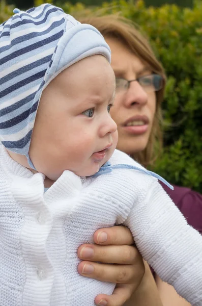 Mother end newborn son — Stock Photo, Image