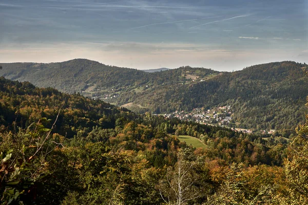 Vista Desde Montaña Skrzyczne Ciudad Szczyrk Polonia — Foto de Stock
