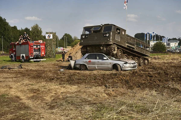 Tarnowskie Gory Πολωνία Σεπτεμβρίου 2021 Στρατιωτικό Πικνίκ Στην Πόλη Tarnowskie — Φωτογραφία Αρχείου