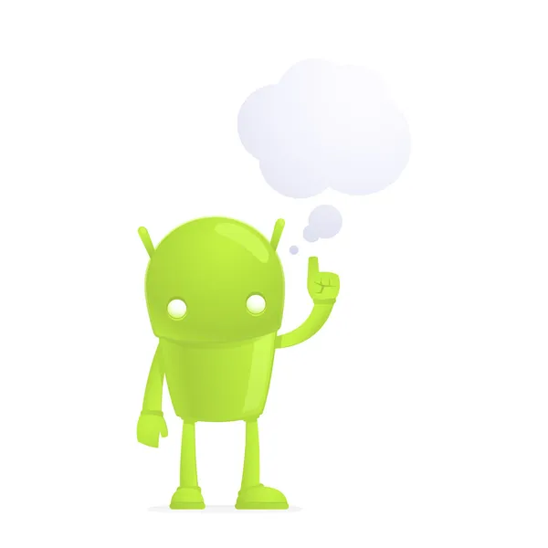 Funny cartoon android — Stock Vector