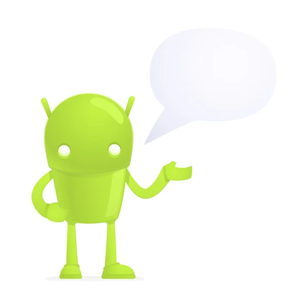 Funny cartoon android — Stock Vector