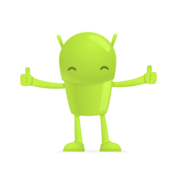 Funny cartoon android — Stock Vector