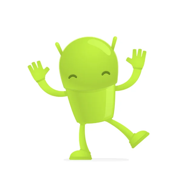 Funny cartoon android — Stock Vector