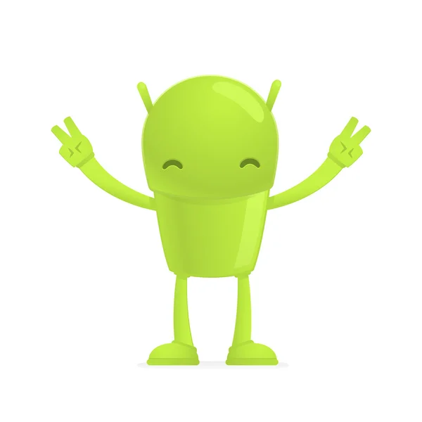 Funny cartoon android — Stock Vector