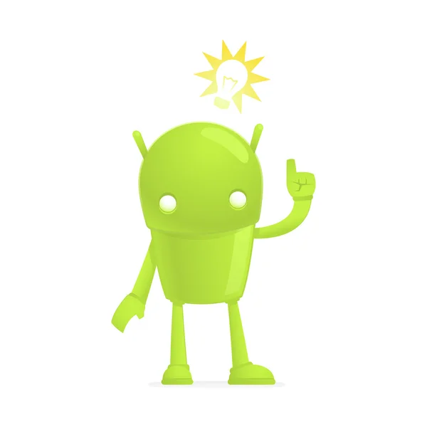 Dessin animé drôle android — Image vectorielle