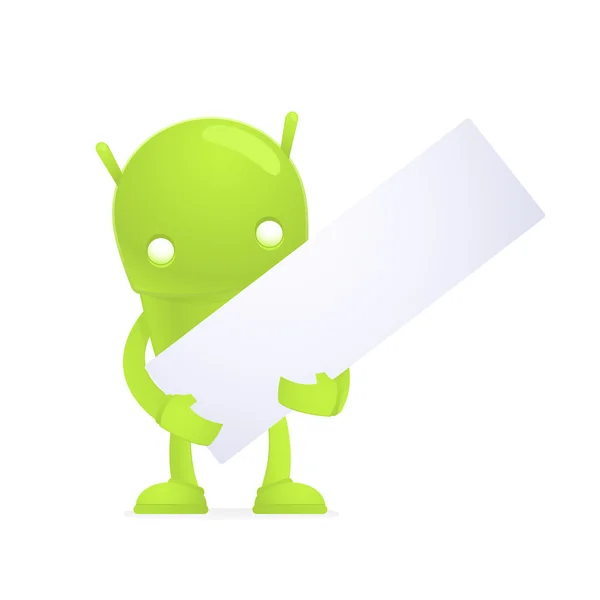 Funny cartoon android — Stock Vector