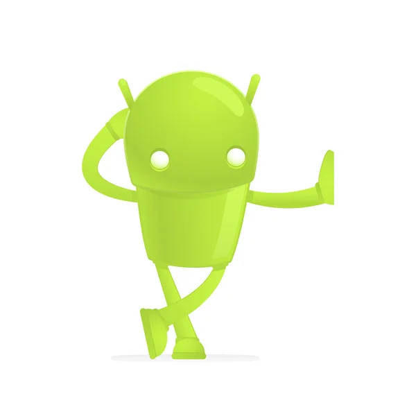 Funny cartoon android — Stock Vector