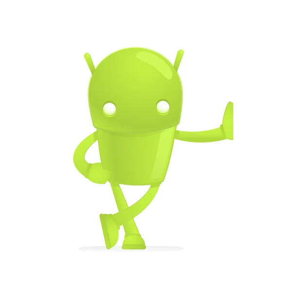 Vtipné kreslené android — Stockový vektor