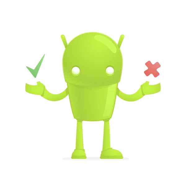 Funny cartoon android — Stock Vector