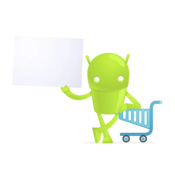 Funny cartoon android — Stock Vector