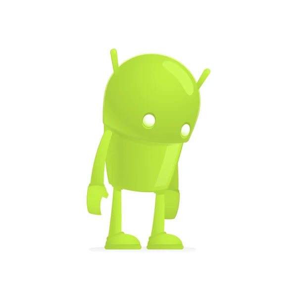 Amuzant desen animat android — Vector de stoc