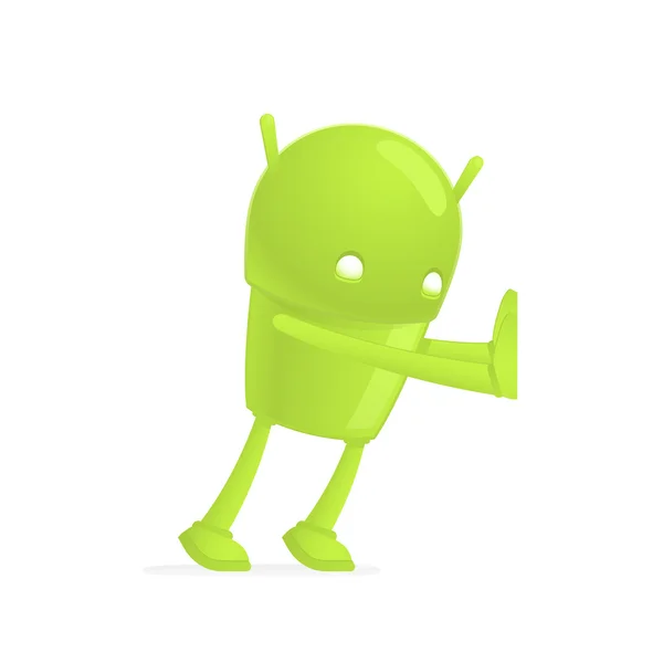 Vtipné kreslené android — Stockový vektor