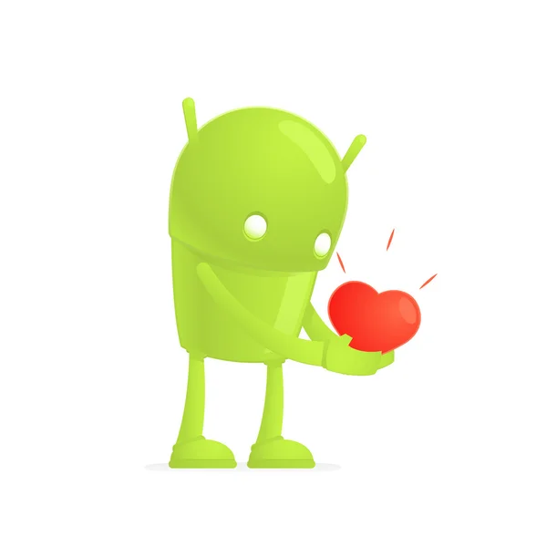 Funny cartoon android — Stock Vector