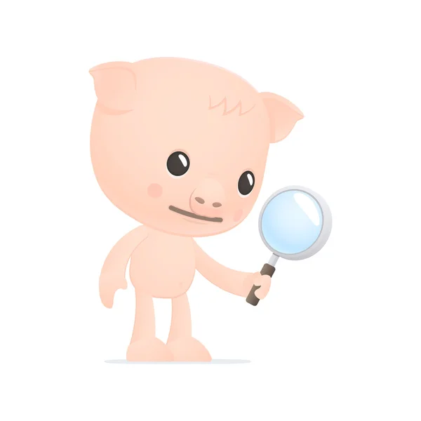 Funny cartoon pig — Stock Vector