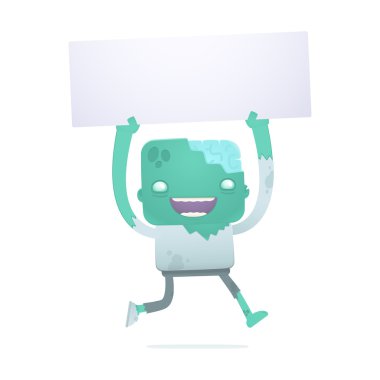 komik karikatür zombi