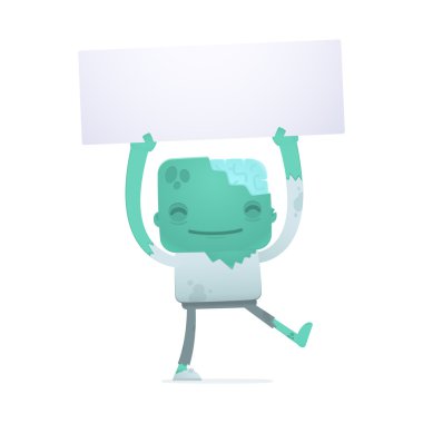 komik karikatür zombi